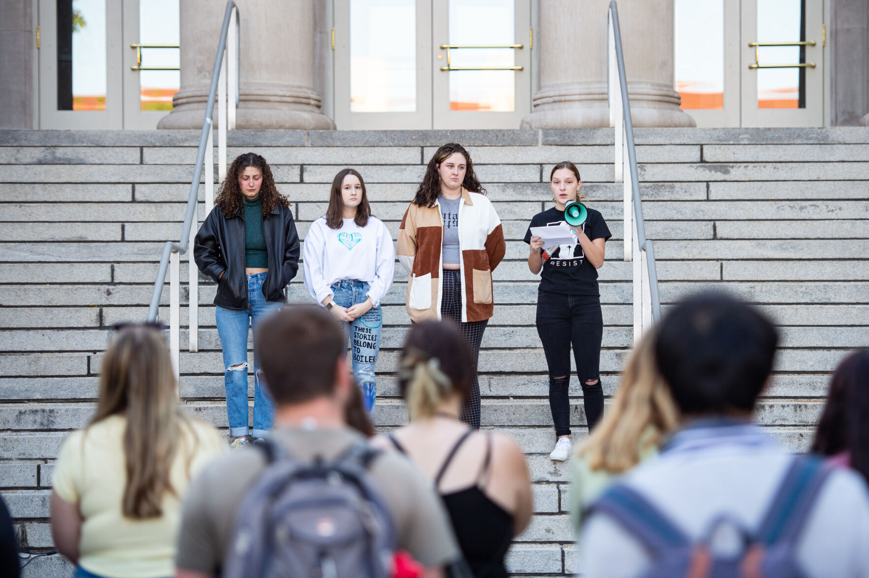 Students rally in support of MeToo movement, Grace Pearson voices frustrations about Roe v. Purdue reaction from Purdue administration
